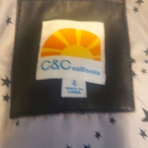 Girls black leather Jacket size 4 looks perfect with riding boots or gym shoes.